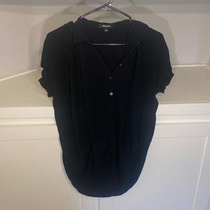 Madewell short sleeve buttoned tunic shirt